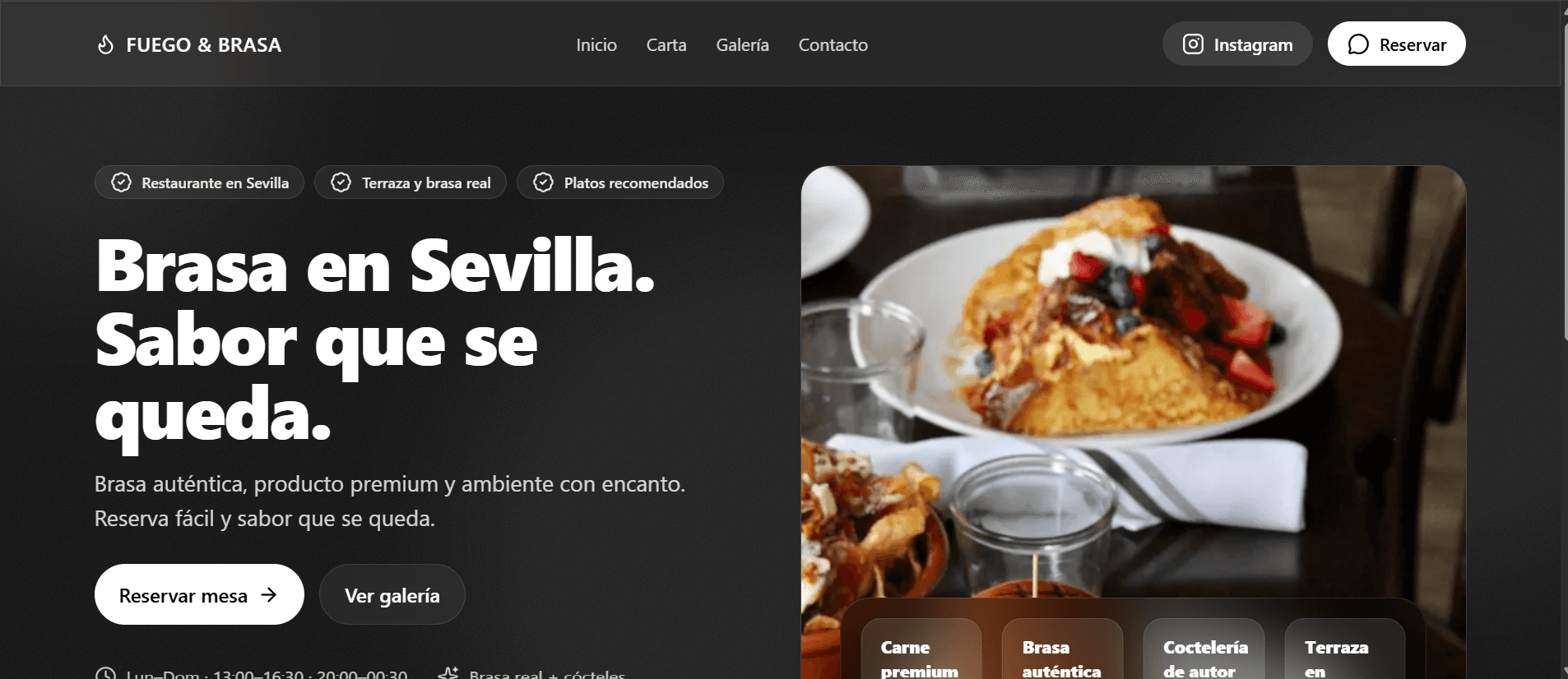 Restaurante (web moderna)